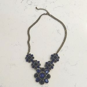 Purple and black jeweled necklace